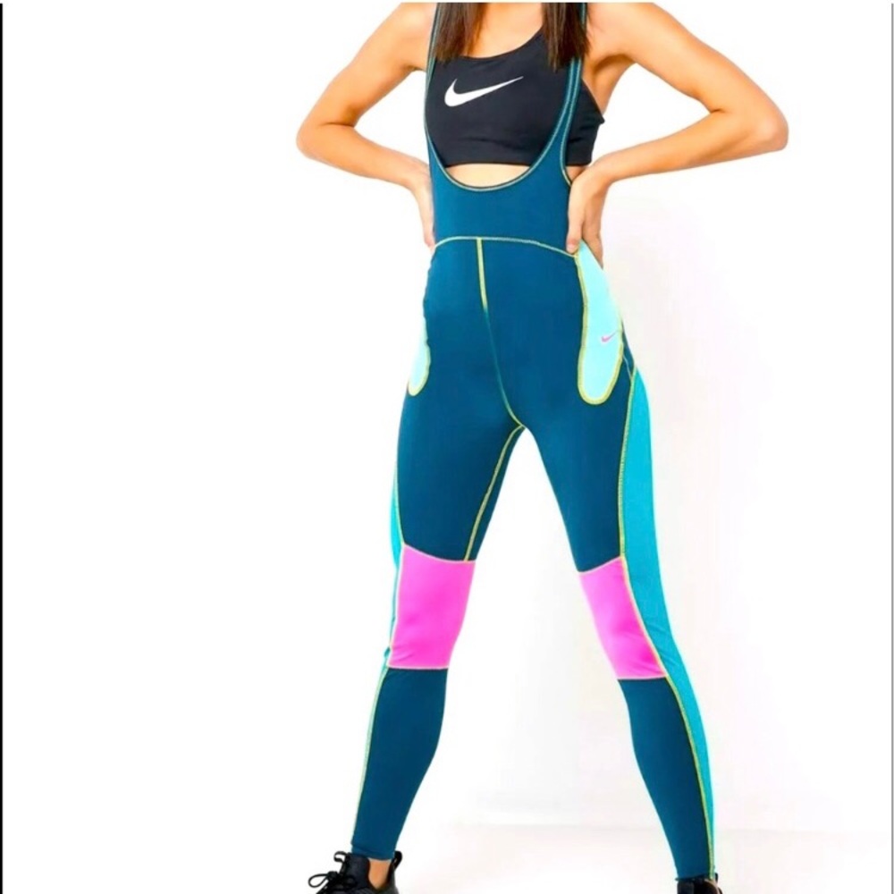 Nike Teal and Pink Jumpsuit